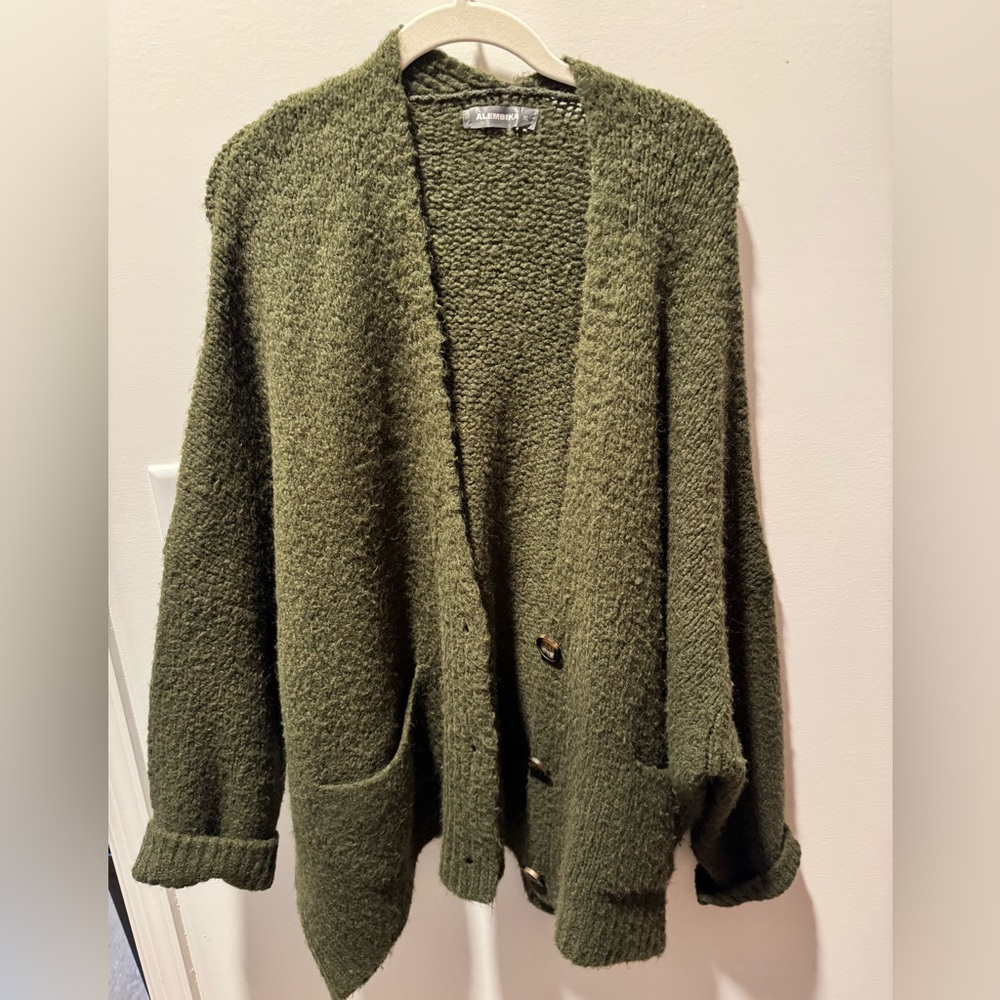 Alembika Sweater Cardigan Oversized Women Size XL